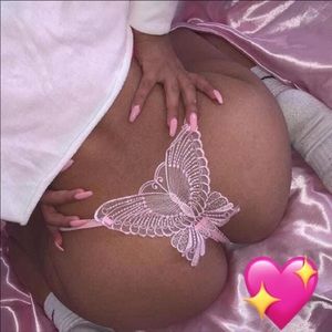 Butterfly Thong Panties 🦋😍 Light Pink, One Size